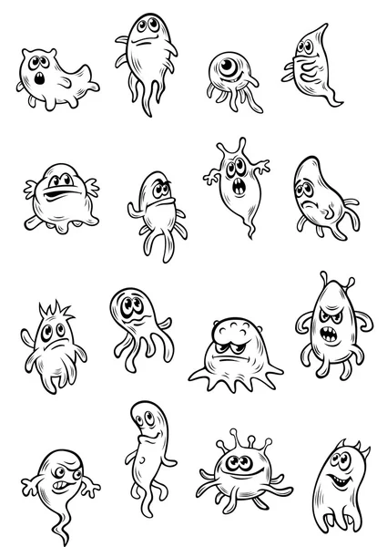 Halloween monsters en kwalen — Stockvector