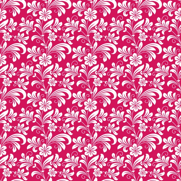 Motif floral sans couture avec des fleurs blanches — Image vectorielle