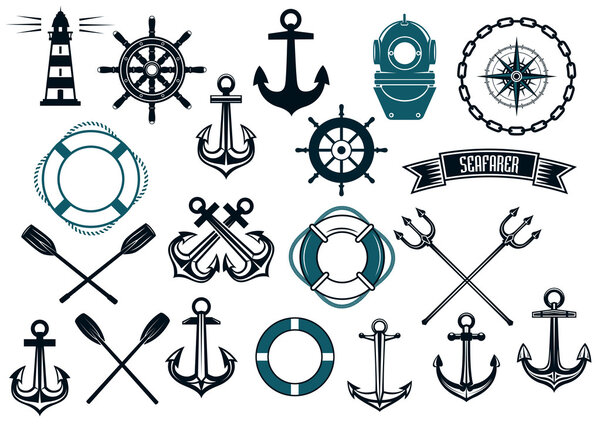 Nautical themed design elements