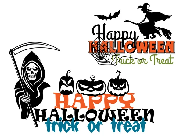 Emocionantes carteles de Halloween — Vector de stock