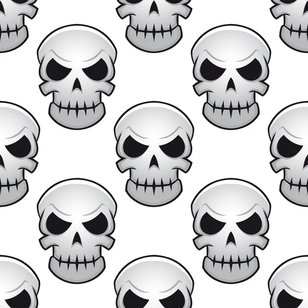 Seamless pattern of danger skulls — Stock Vector