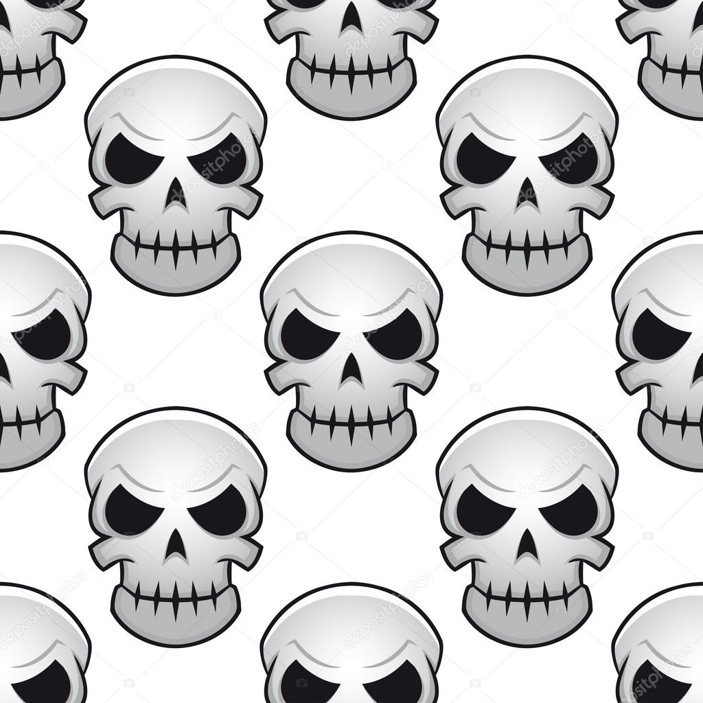 Seamless pattern of danger skulls