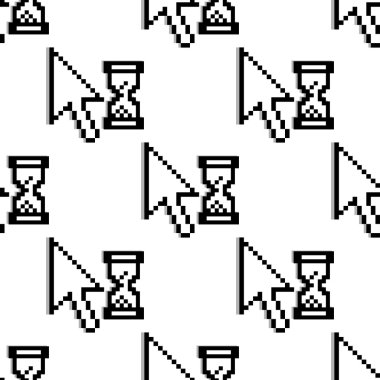 Dikişsiz desen pixelated grafik imleç