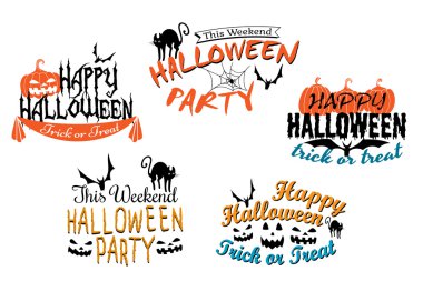 Cadılar Bayramı tatil partisi afişleri ve afiş