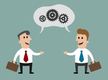 iki işadamları işbirliği hakkında bir tartışma sahip