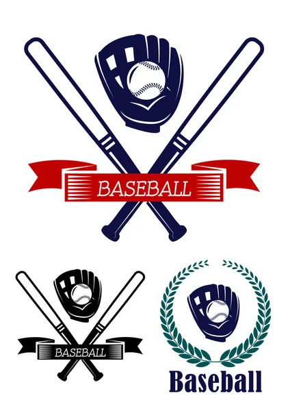 Conjunto de banners de beisebol — Vetor de Stock