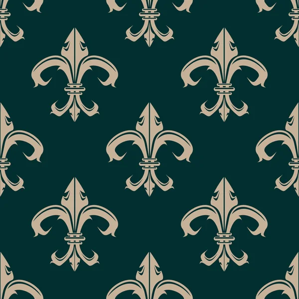 Classic Fleur de Lys seamless background pattern — Stock Vector