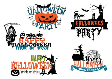 Mutlu Cadılar Bayramı afişleri ve afiş