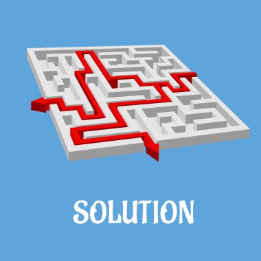 İki çözüm ile labirent puzzle
