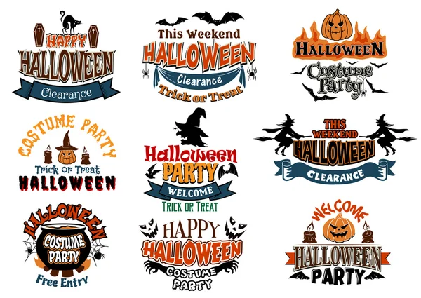 Diseños vectores Halloween — Vector de stock