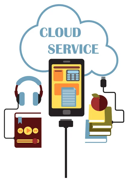 Concept de service Cloud — Image vectorielle