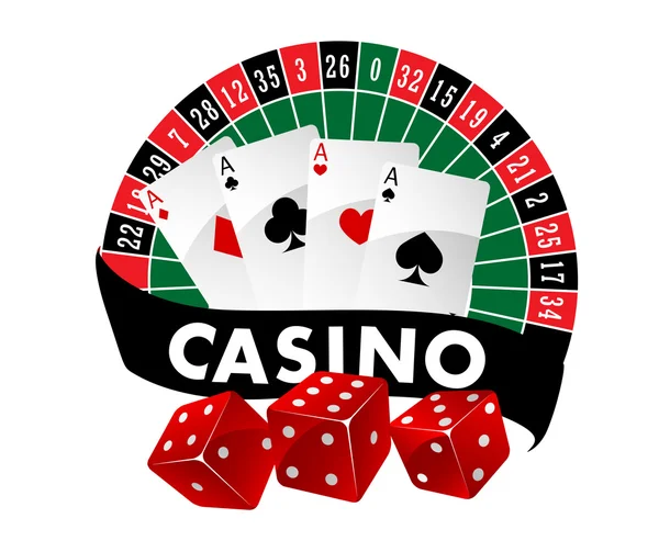 Casino znak nebo odznak — Stockový vektor