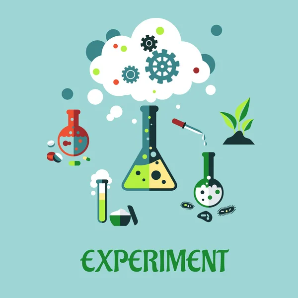 Experiment flat design — Stock Vector