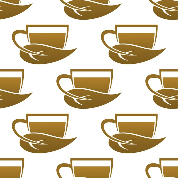 Безшовний візерунок чашок чаю — стоковий вектор