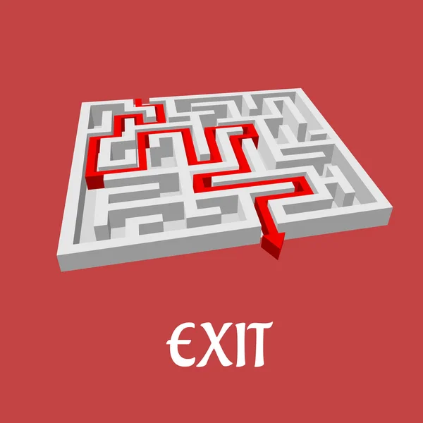 Labirinto vetorial ou quebra-cabeça de labirinto — Vetor de Stock