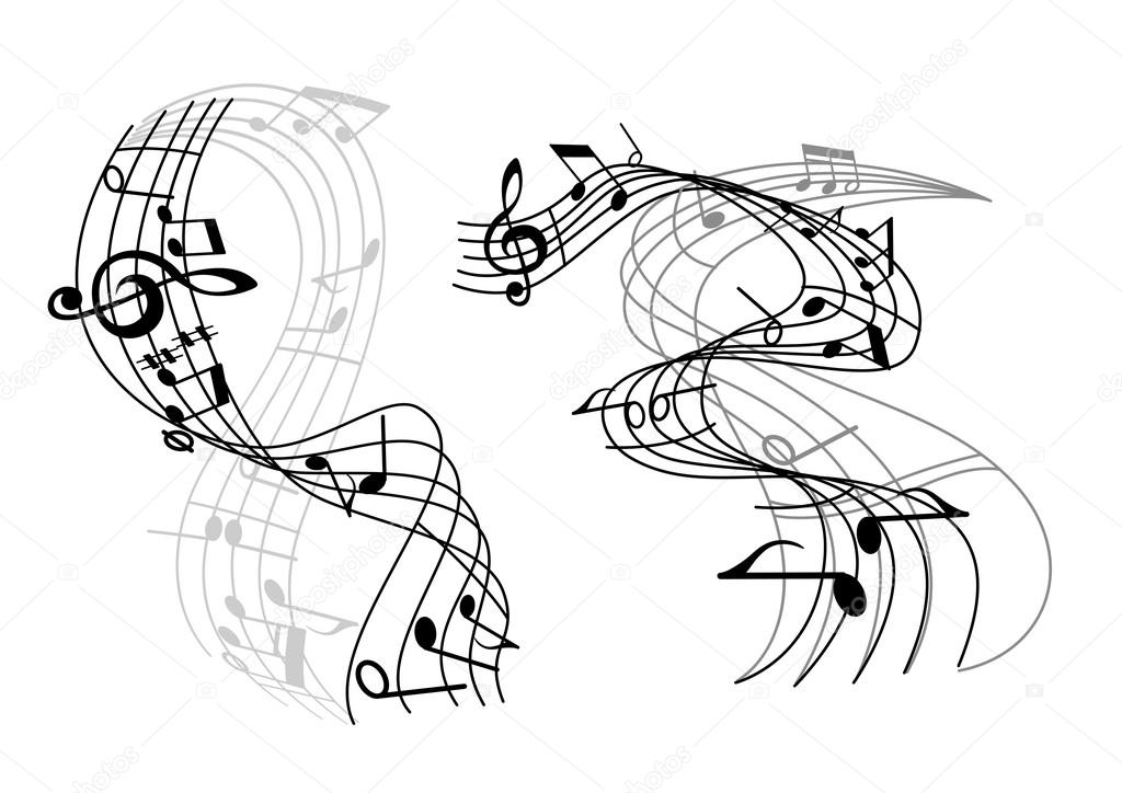 Abstract music waves