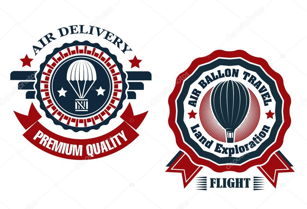 Air Delivery and Hot Air Balloon badges