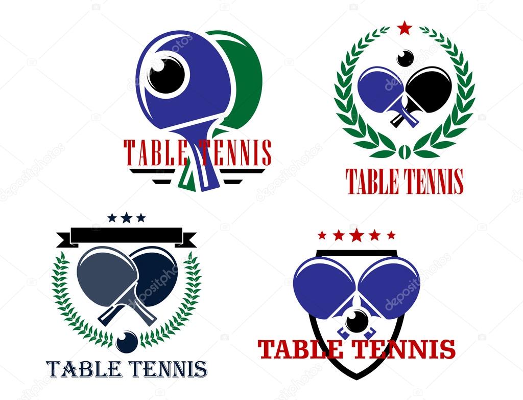 Table Tennis emblems or badges