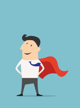 Cartoon businessman Super Hero