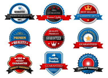 Kalite ve Premium ürün düz etiketleri