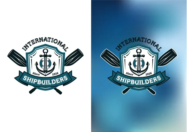 Internationale scheepsbouwers emblemen of logo 's — Stockvector