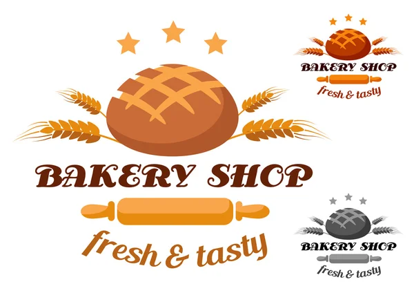 Bakery Shop rótulo ou crachá — Vetor de Stock