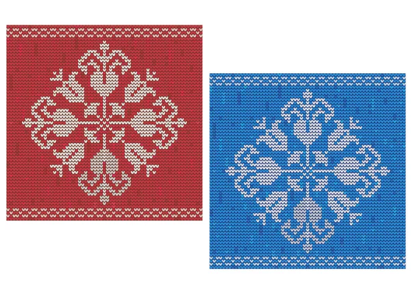 Dzianiny wzór Snowflake — Wektor stockowy