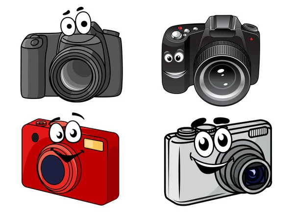 Cartoon digital cameras — Stock Vector