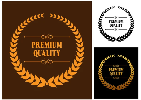 Premium kwaliteit laurel krans pictogrammen — Stockvector