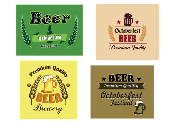 Carteles publicitarios de cerveza — Vector de stock