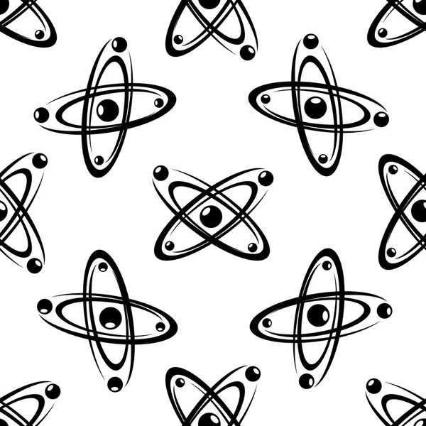 Seamless background pattern of atoms — Stock Vector