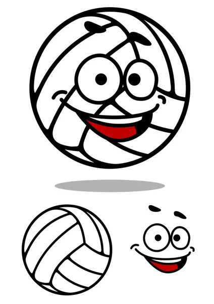 Dibujos animados linda pelota de voleibol — Vector de stock