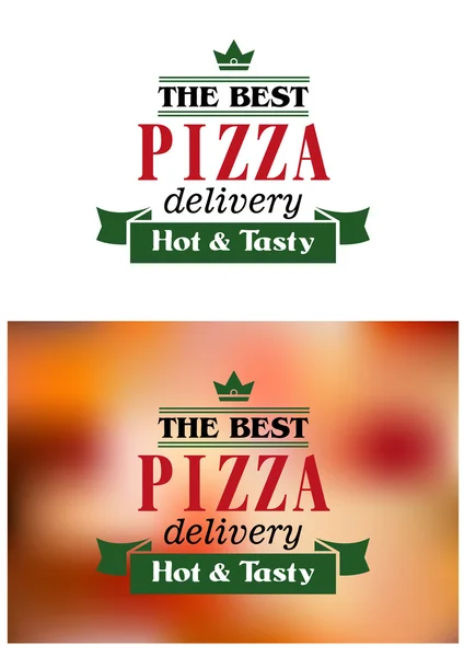 Pizza levering banner — Stockvector