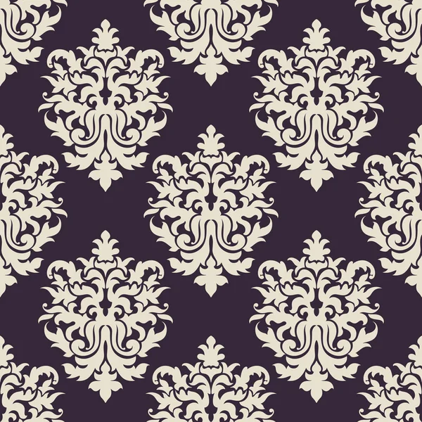 Patrón sin costura floral Damasco — Archivo Imágenes Vectoriales