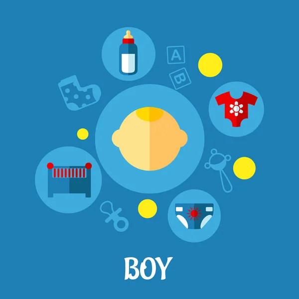 Concept Little Boy Graphisme — Image vectorielle