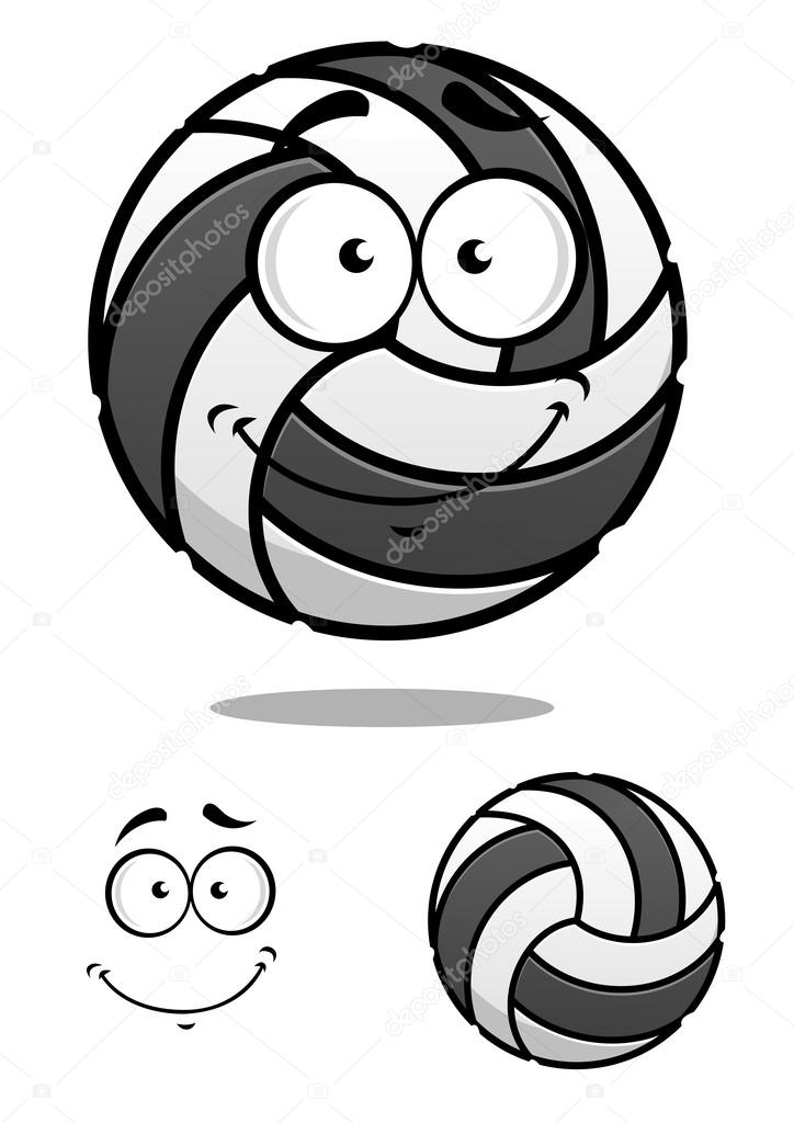 Smiling cartoon volleyball ball Stock Vector Image by ©Seamartini #58758969