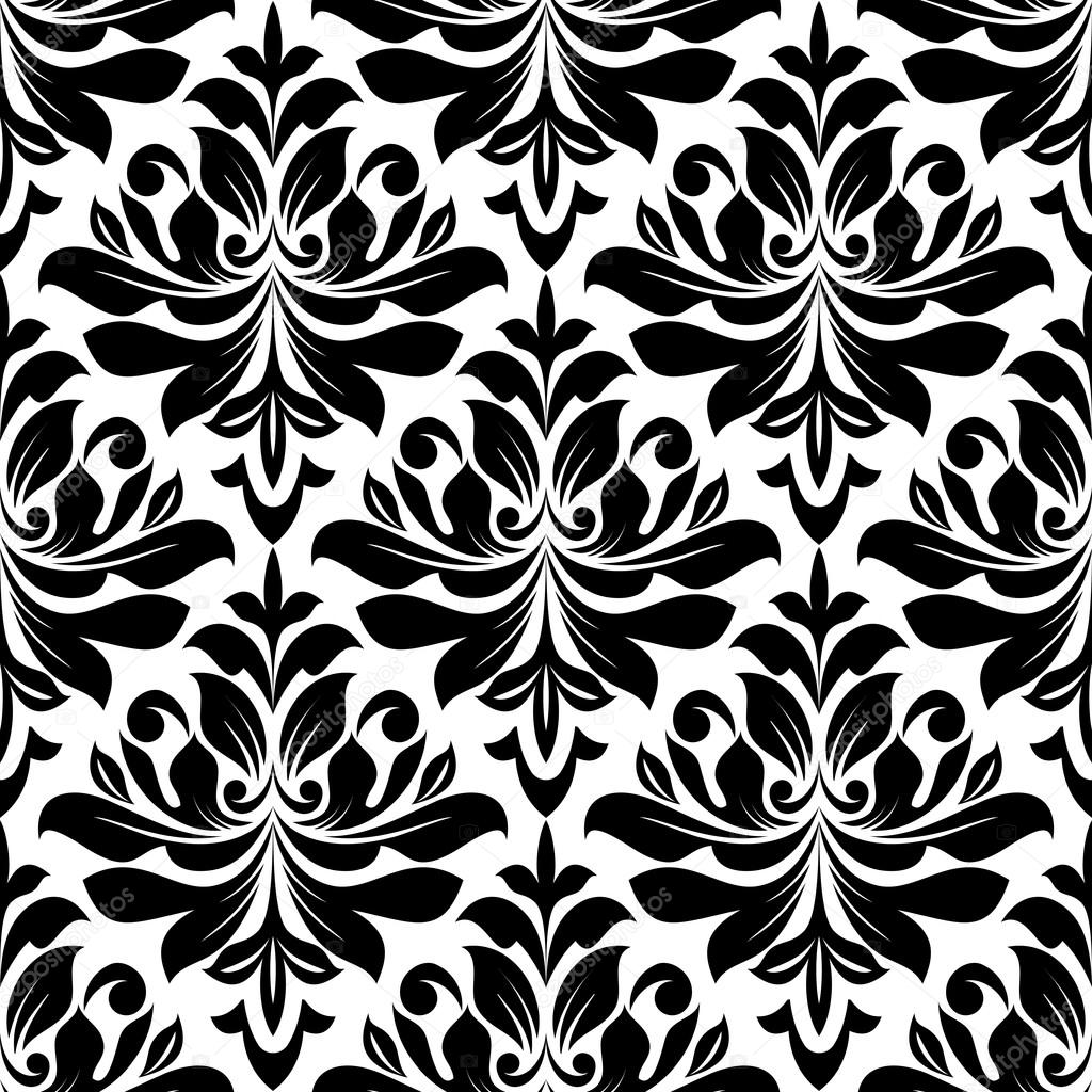 Bold seamless arabesque pattern