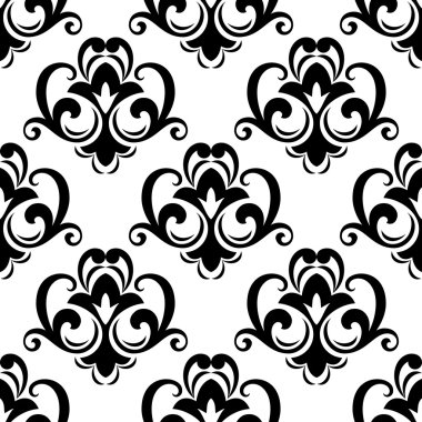 Arabwsque elemanları ile çiçek seamless modeli