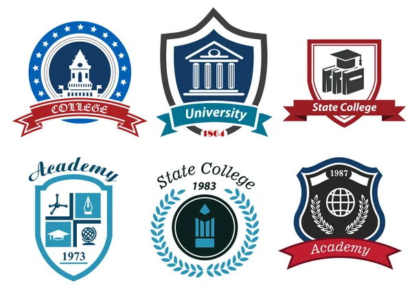 University, uczelni i Akademii symbole heraldyczne — Wektor stockowy