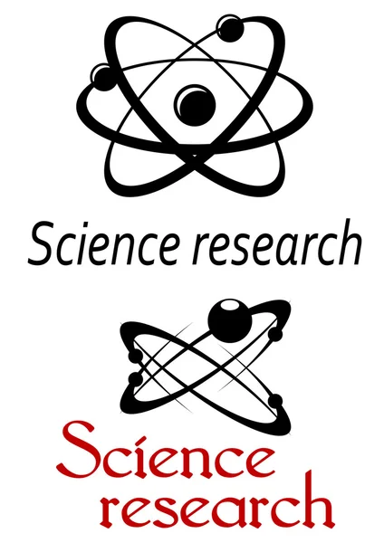 Science research emblems — Stock Vector