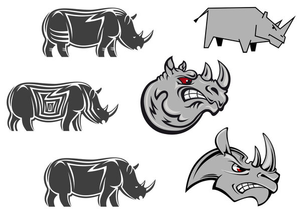 Африканские дикие носороги
