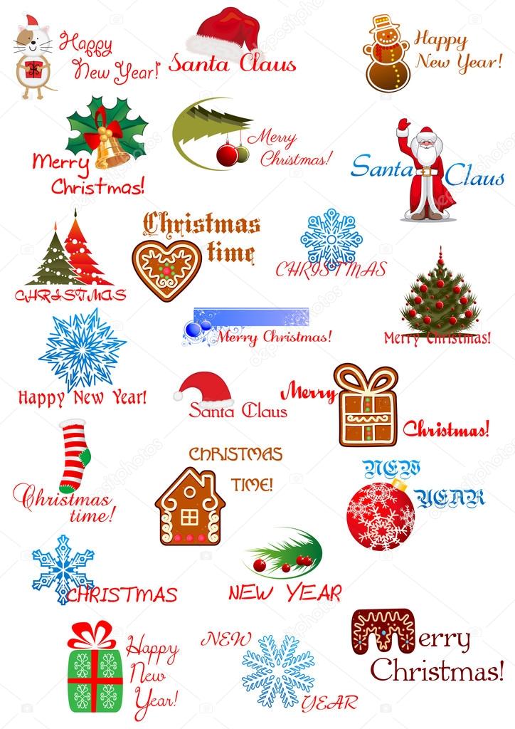 Christmas and New Year holidays designs