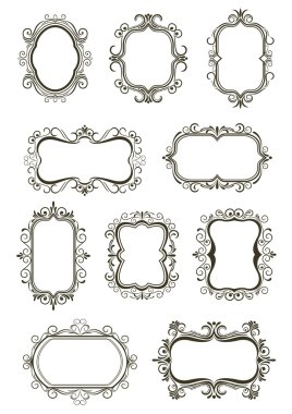 Vintage borders and frames clipart