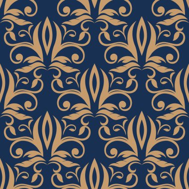 Hafif kahverengi çiçekler ile Seamless Modeli