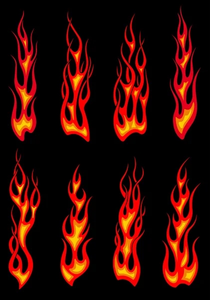 Tribal red flames — Stock Vector