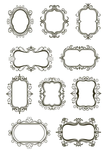 Vintage grenzen en frames — Stockvector