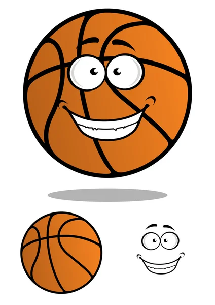 Basquetebol bola desenho animado mascote personagem — Vetor de Stock