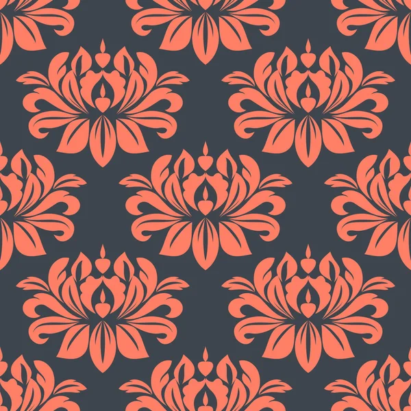 Modèle de fleurs de pivoine rouge sans couture — Image vectorielle