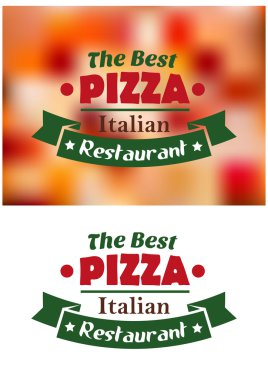İtalyan pizza restoran afiş