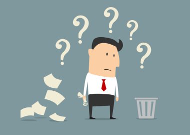 Perplexed confused businessman
